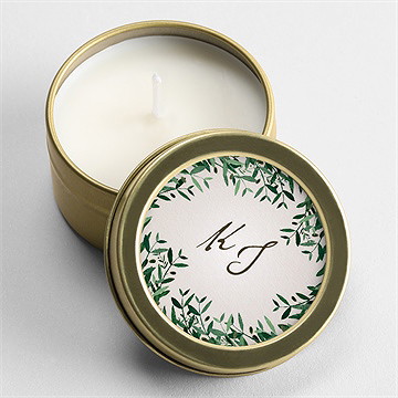 Kerze Hochzeit Frühlingskranz