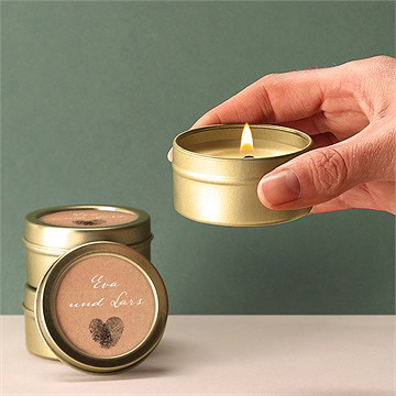 Kerze Hochzeit Abdruck Des Herzens - Vue 3