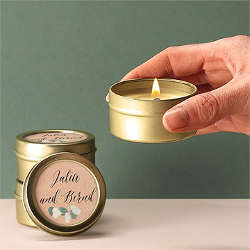 Kerze Hochzeit Eukalyptus Rustikal - Vue 3