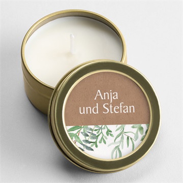 Kerze Hochzeit Zierliches laub