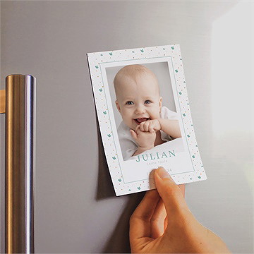 Einladung Taufe subtiles flechten-magnet junge - Vue 2