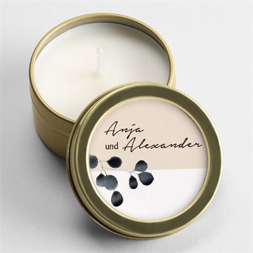 Kerze Hochzeit aquarell in schwarz