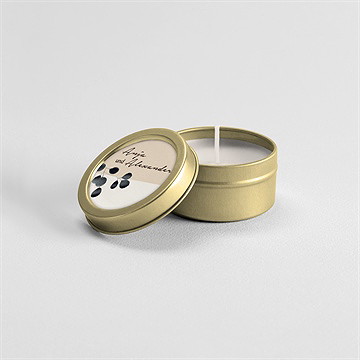 Kerze Hochzeit Aquarell In Schwarz - Vue 3