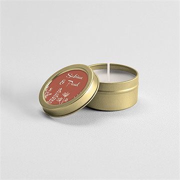 Kerze Hochzeit Herbstblüten - Vue 3