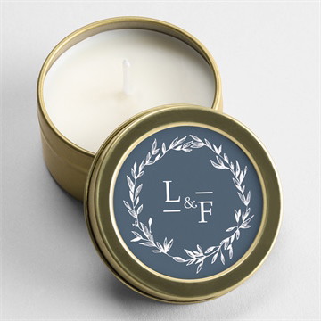 Kerze Hochzeit goldkranz