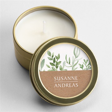 Kerze Hochzeit frühlingsgrün