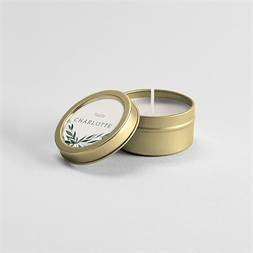 Kerze Taufe Pflanzenschmuck - Vue 3