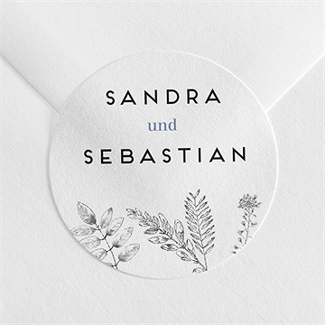 Aufkleber Hochzeit herbarium