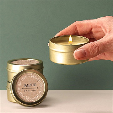 Kerze Taufe Taufe In Kraftpapier - Vue 2