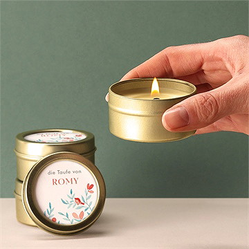 Kerze Taufe Blumenfrische - Vue 2