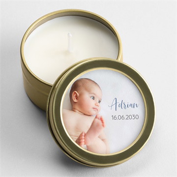 Kerze Geburt schlicht