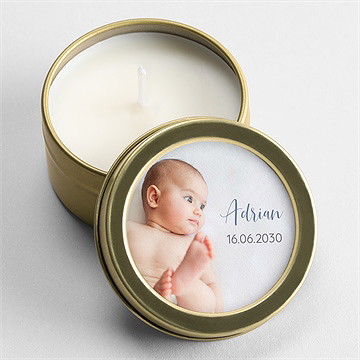 Kerze Geburt schlicht