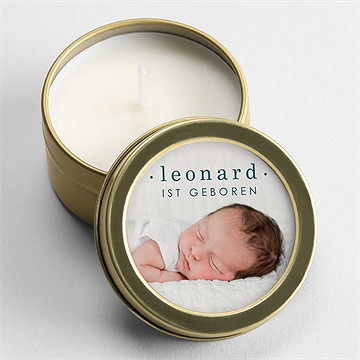 Kerze Geburt smaragd