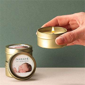 Kerze Geburt smaragd - Vue 2