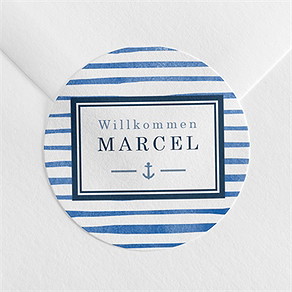 Sticker Geburt kleiner matrose