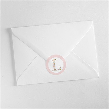 Sticker Geburt blumen alphabet - Vue 3