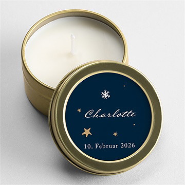 Kerze Geburt unter den sternen