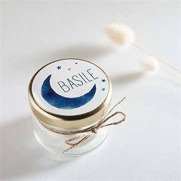 Sticker Geburt Sternenhimmel Blau - Vue 2