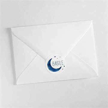 Sticker Geburt Sternenhimmel Blau - Vue 3