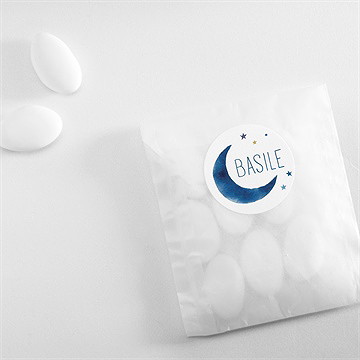 Sticker Geburt Sternenhimmel Blau - Vue 4