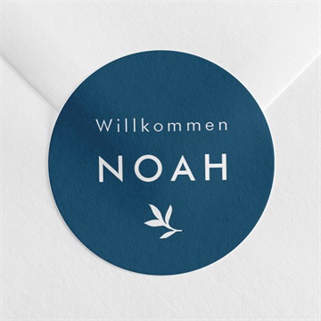 Sticker Geburt geprägter blumenkranz