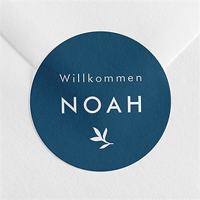 Sticker Geburt geprägter blumenkranz
