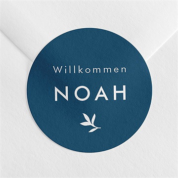 Sticker Geburt geprägter blumenkranz