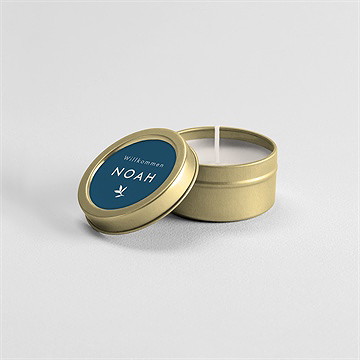 Kerze Geburt geprägter blumenkranz - Vue 3