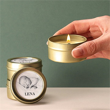 Kerze Geburt granatapfelrot - Vue 2