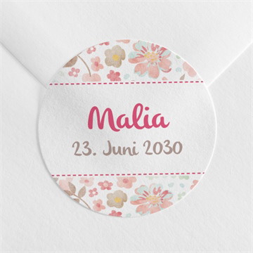 Sticker Geburt blumig frisch