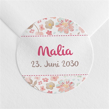 Sticker Geburt blumig frisch