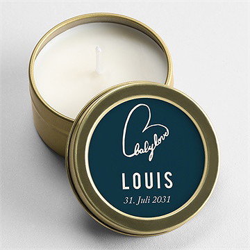 Kerze Geburt baby love