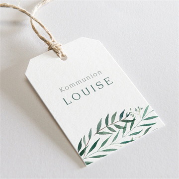 Geschenkanhänger Kommunion gartenfest - gold