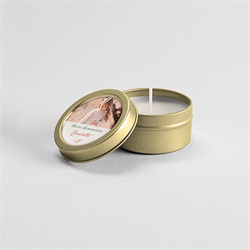 Kerze Kommunion Kupferblätterranke - Vue 3