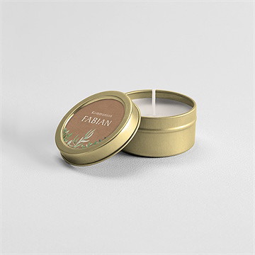 Kerze Kommunion Pflanzenillustration - Vue 3