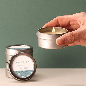 Kerze Trauer blumige skizze - Vue 2