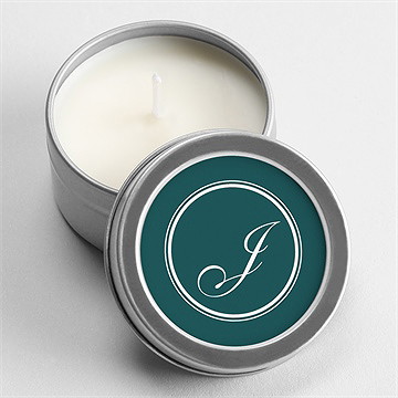 Kerze Trauer zartes monogramm