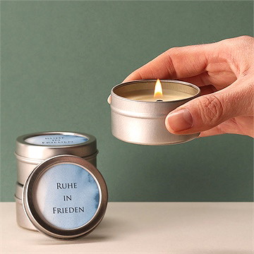 Kerze Trauer zarter aquarellgruß - Vue 2