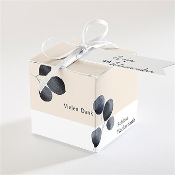 Geschenkbox Hochzeit aquarell in schwarz