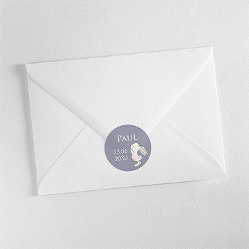 Sticker Geburt magnetkarte kleiner hase - Vue 3