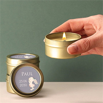 Kerze Geburt magnetkarte kleiner hase - Vue 2