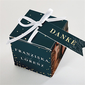 Geschenkbox Hochzeit königsblau - gold - Vue 4