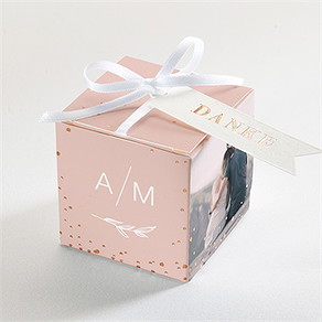 Geschenkbox Hochzeit zarte mitteilung - kupfer