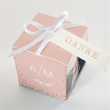 Geschenkbox Hochzeit zarte mitteilung - kupfer - Vue 4