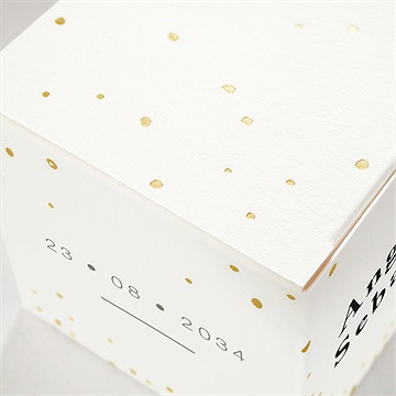 Geschenkbox Hochzeit monogramm - gold - Vue 2