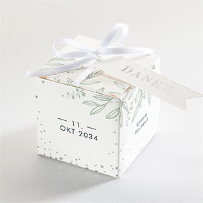 Geschenkbox Hochzeit silberne skizze - silber