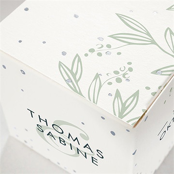 Geschenkbox Hochzeit Silberne Skizze - Silber - Vue 2