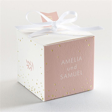 Geschenkbox Hochzeit liebestaube - gold - Vue 3