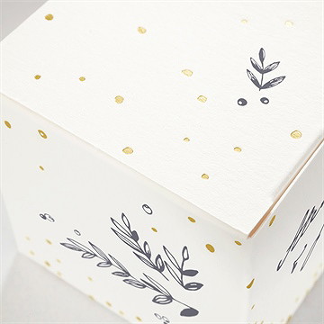 Geschenkbox Hochzeit laub - gold - Vue 2