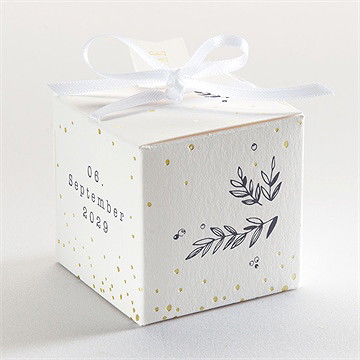 Geschenkbox Hochzeit laub - gold - Vue 3